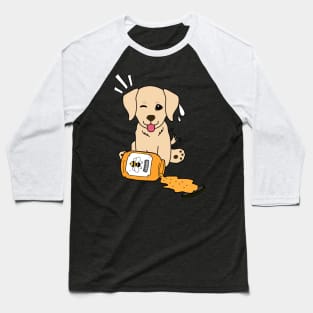 Naughty golden retriever spilled a jar of honey Baseball T-Shirt